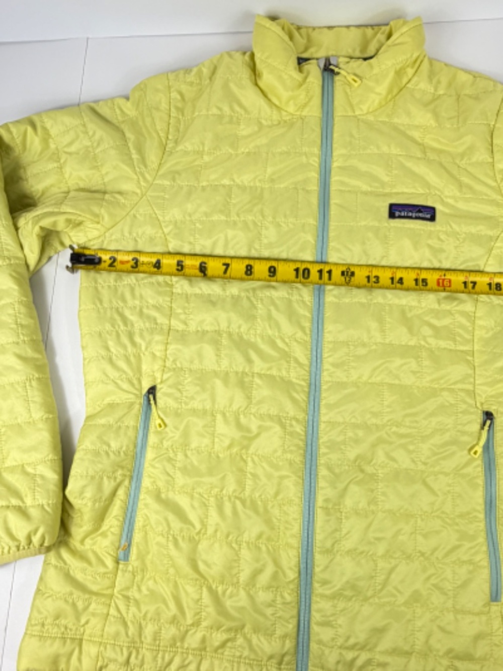 Patagonia Nano Puff Jacket Womens Yellow PrimaLoft Insulated Coat Size L - Picture 8 of 8